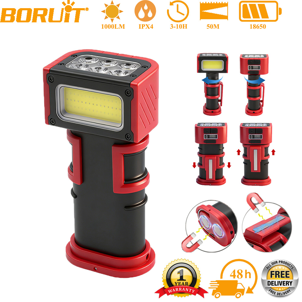 Fishing Light - BORUiT COB LED Lampa Robocza 1000LM,