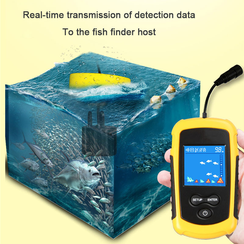 Fish Finder Cable - 100M przewodowy kolorowy ekran przenośny echosonda