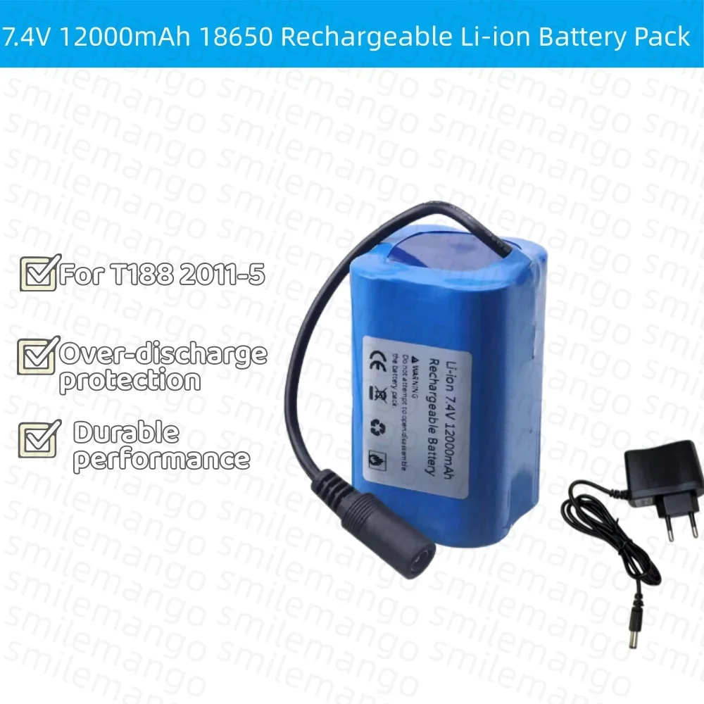 Fish Finder Charger - Akumulator 7.4V 12000mAh z ładowarką USB