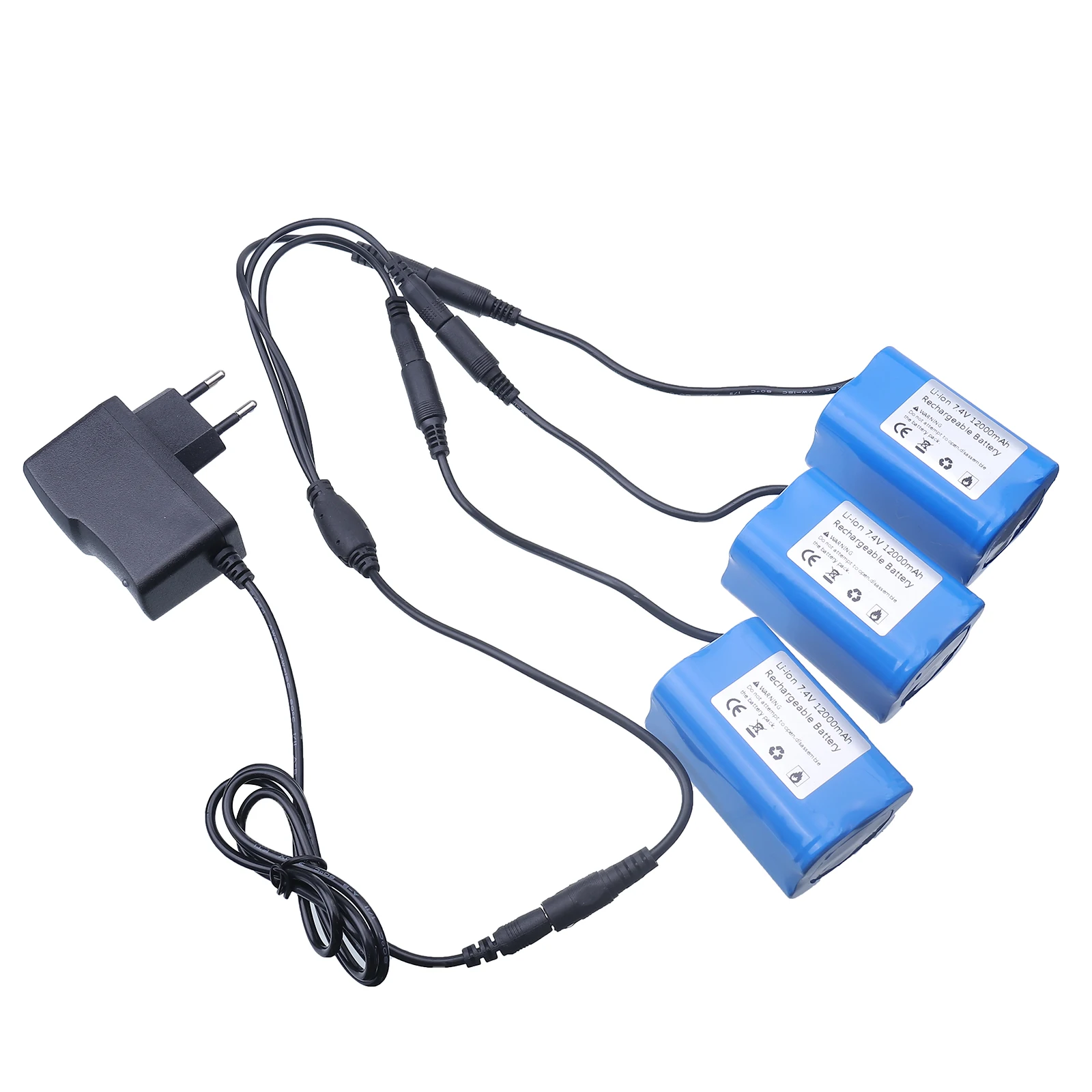 Fish Finder Charger - Akumulator 7.4V 12000mAh z ładowarką USB