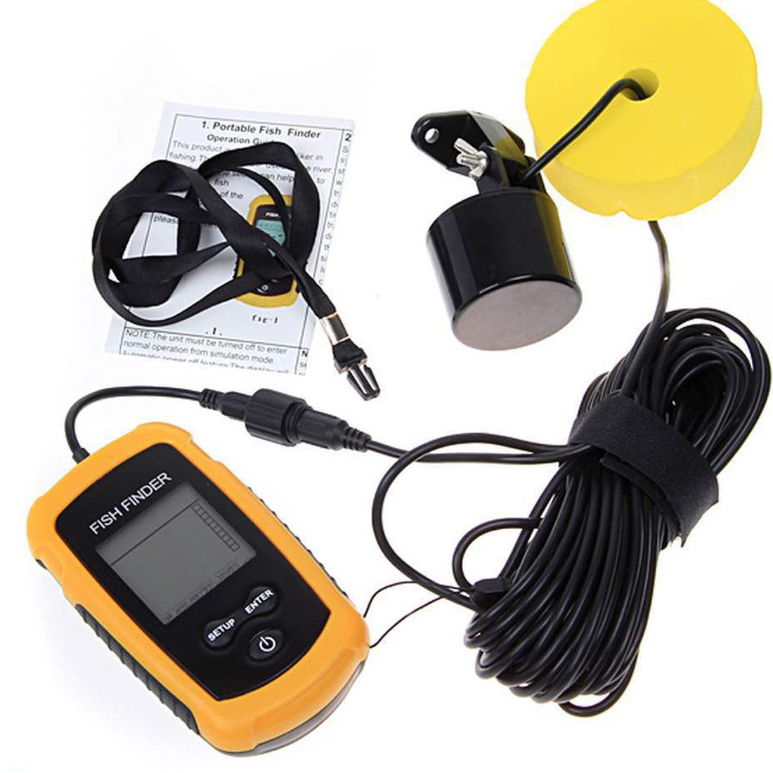 Alarm 100M Przenośny Sonar do  – Fishing Depth Finder recenzja i cena