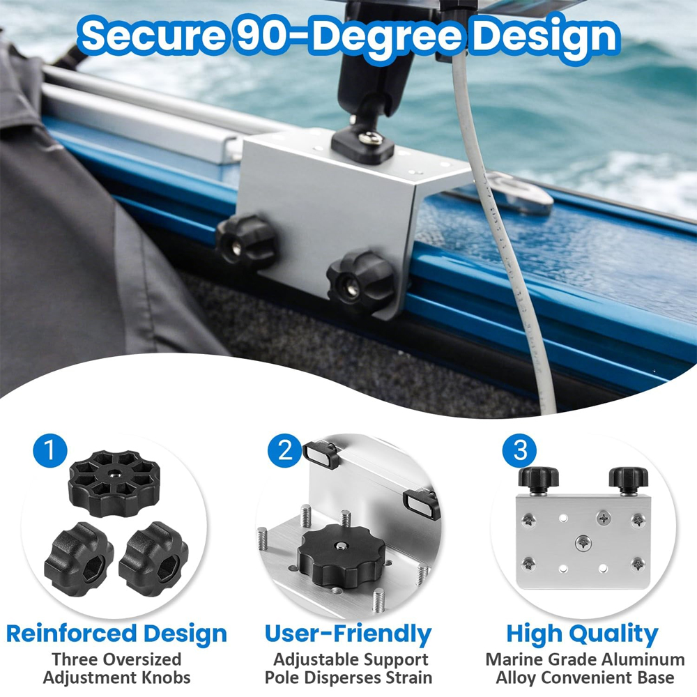 2 sztuki po 90 °   Uchwyty mon – Fish Finder Mount recenzja i cena